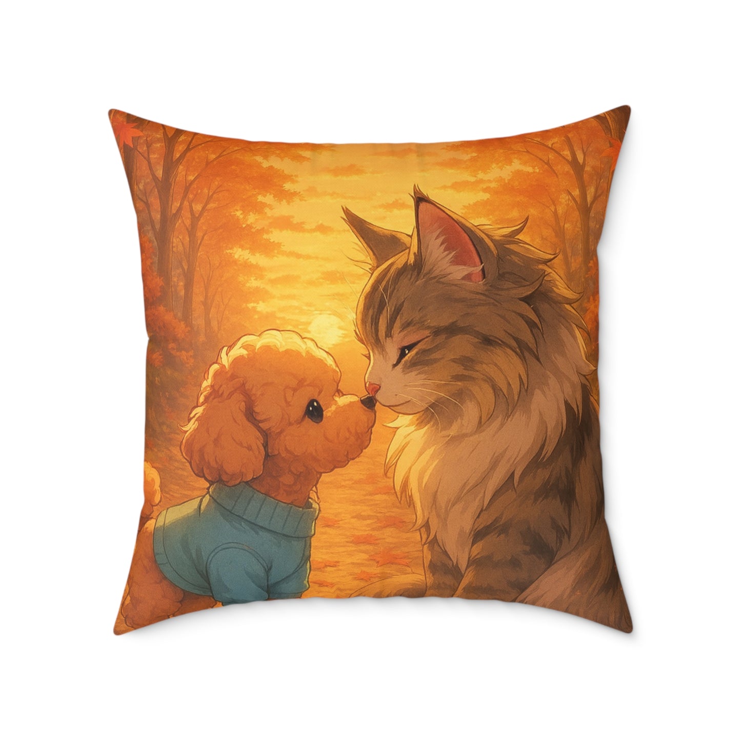 Square Pillow - Cozy Pet Love Pillow, Adorable Animal Home Decor & Gift for Pet Lovers - Pet-Themed Celebration Decor