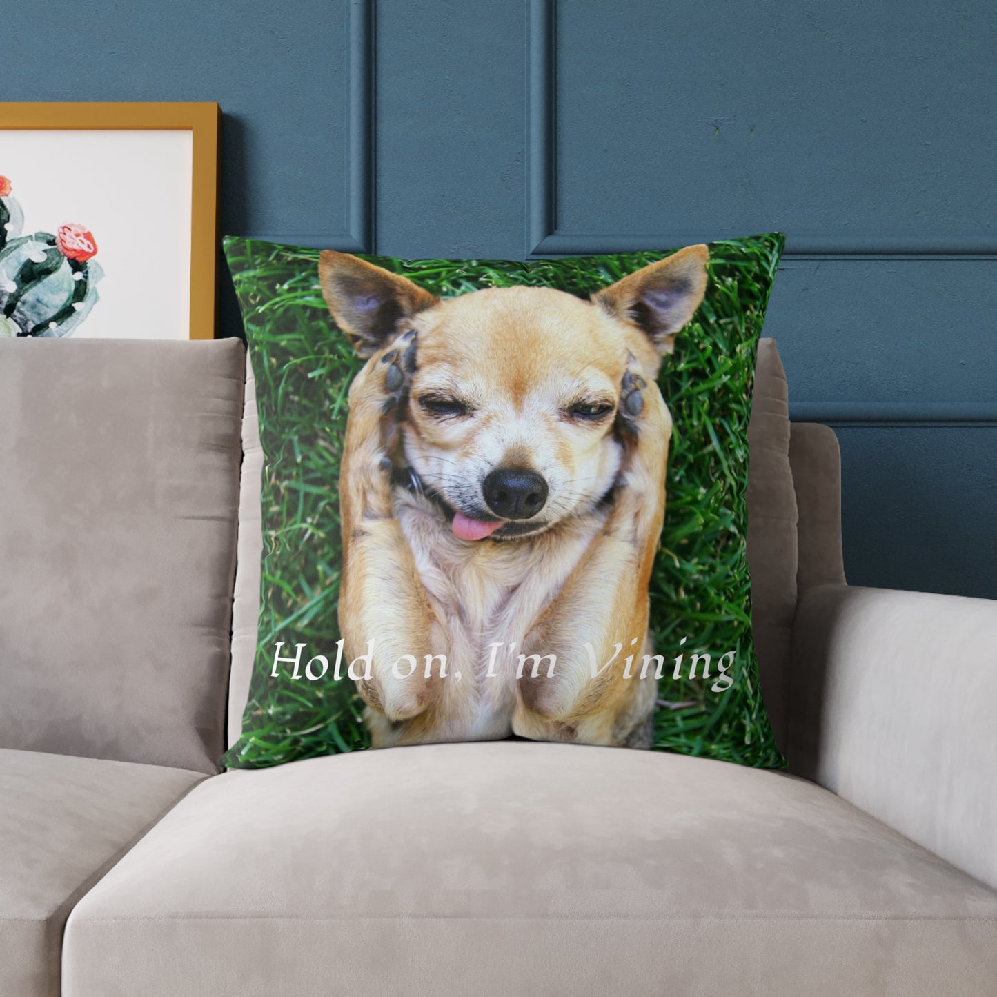 Square Pillow, Charming Dog Quote, Pet Lover Gift, Home Decor, Animal Lover