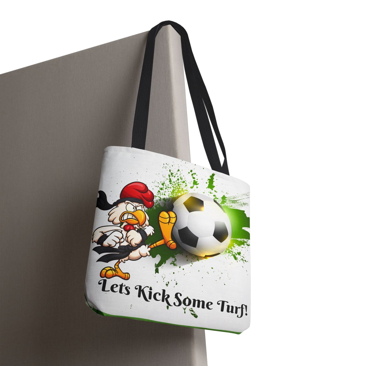 Soccer Tote Bag for Kids - Lets Kick Some Turf, Funny Sports Accessory