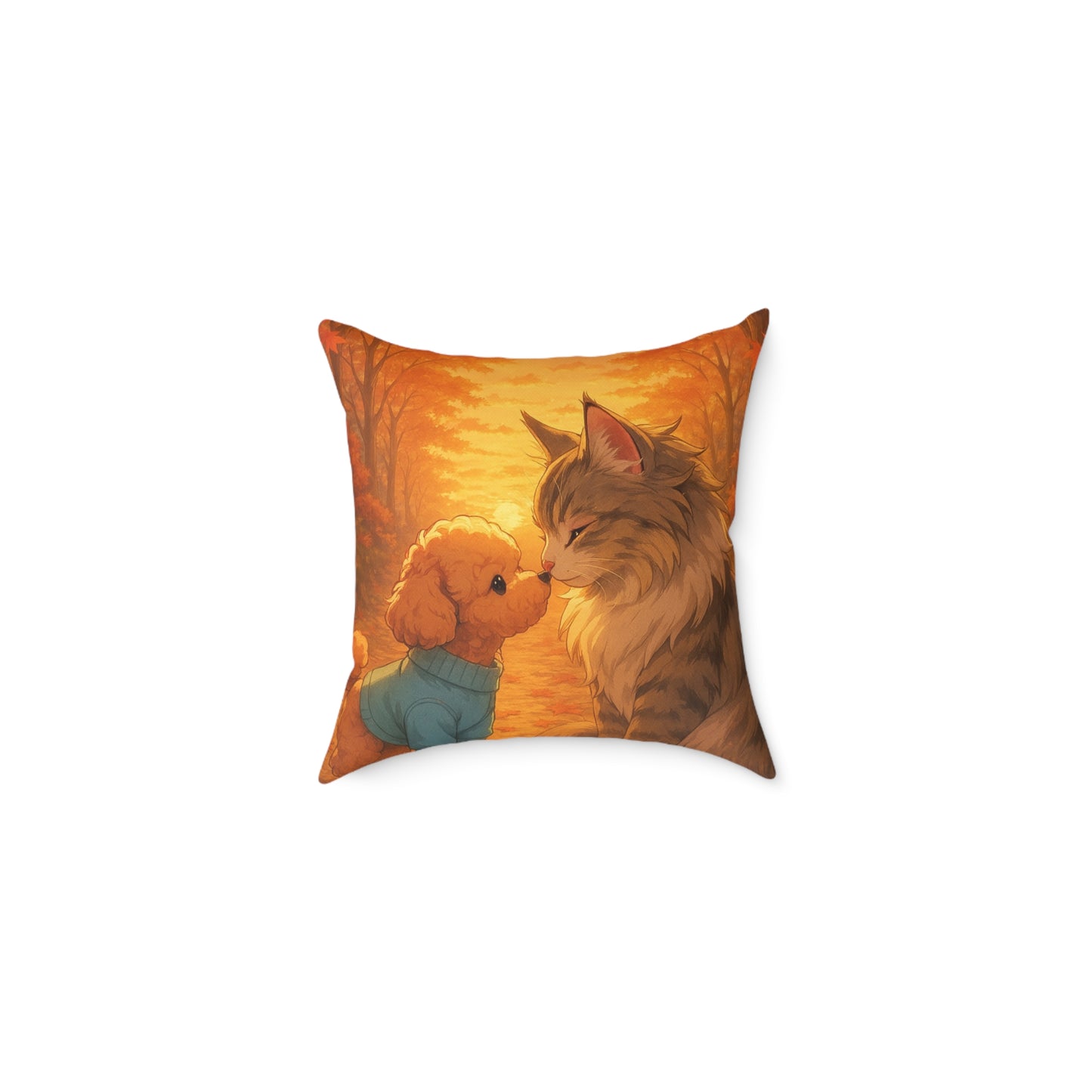 Square Pillow - Cozy Pet Love Pillow, Adorable Animal Home Decor & Gift for Pet Lovers - Pet-Themed Celebration Decor