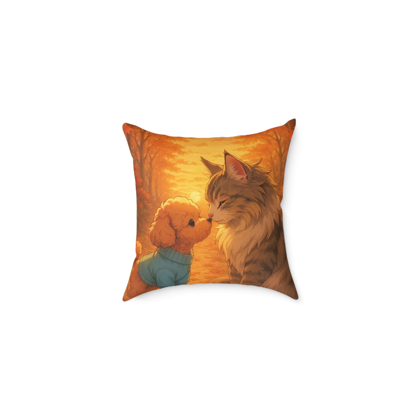 Square Pillow - Cozy Pet Love Pillow, Adorable Animal Home Decor & Gift for Pet Lovers - Pet-Themed Celebration Decor