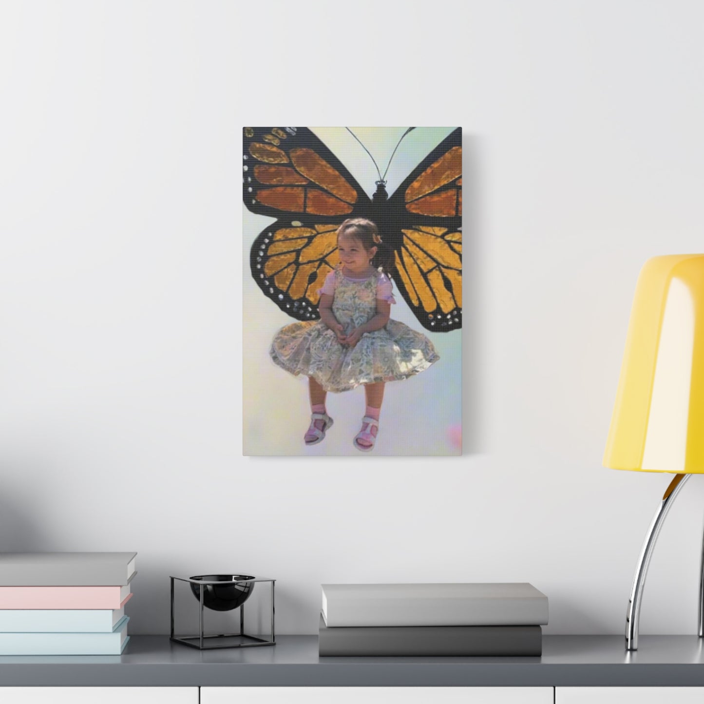 Canvas Print - Monarch Butterfly Wings & Joyful Child - Find Your Wings Collection