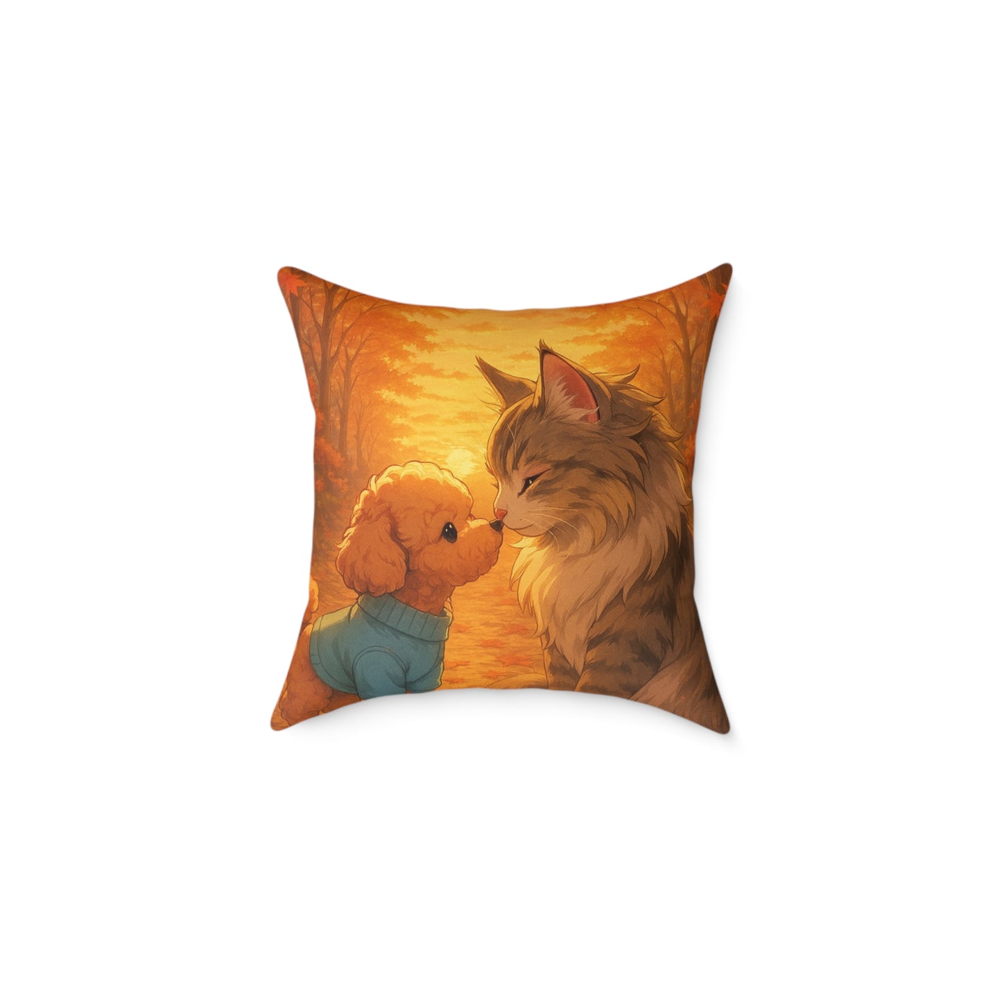 Square Pillow - Cozy Pet Love Pillow, Adorable Animal Home Decor & Gift for Pet Lovers - Pet-Themed Celebration Decor