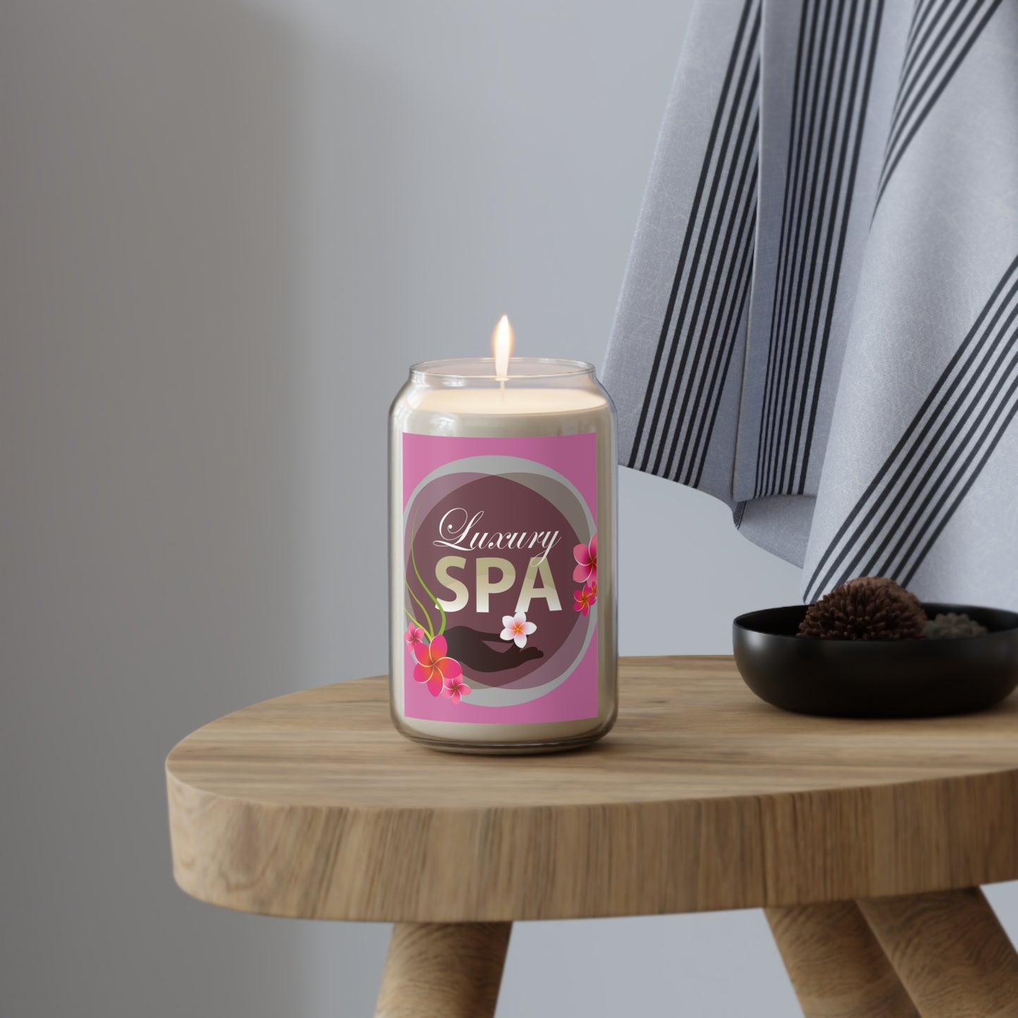 Luxury Spa Scented Soy Candle, Relaxing Aromatherapy Candle