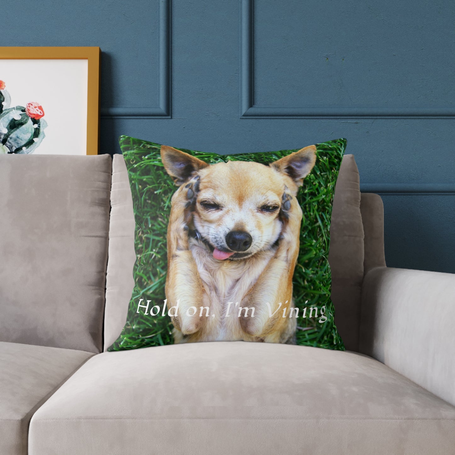 Square Pillow, Charming Dog Quote, Pet Lover Gift, Home Decor, Animal Lover