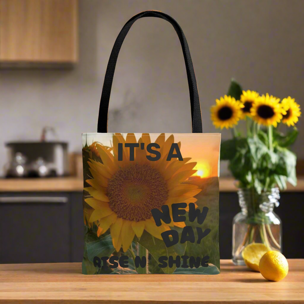Sunflower Sunset Tote Bag - Eco-Friendly Floral Canvas Bag