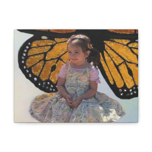 Canvas Print - Monarch Butterfly Wings & Joyful Child - Find Your Wings Collection