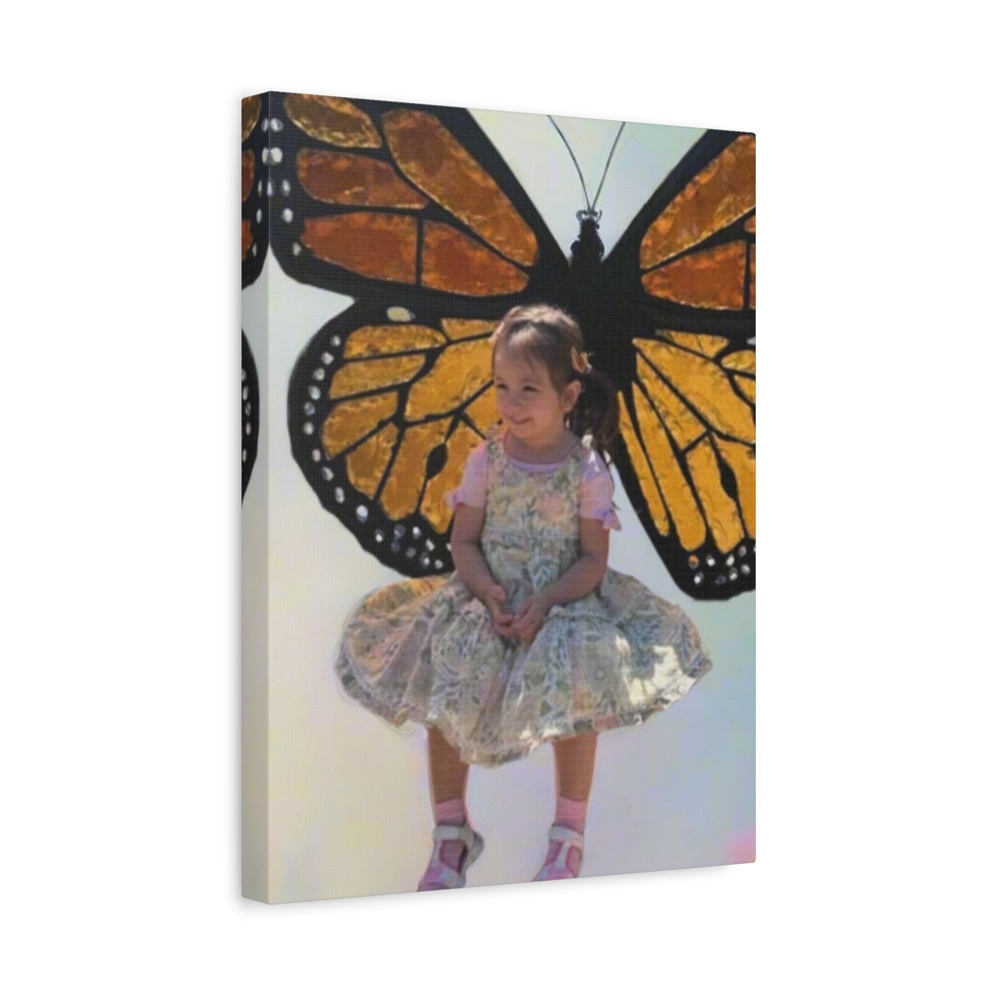 Canvas Print - Monarch Butterfly Wings & Joyful Child - Find Your Wings Collection