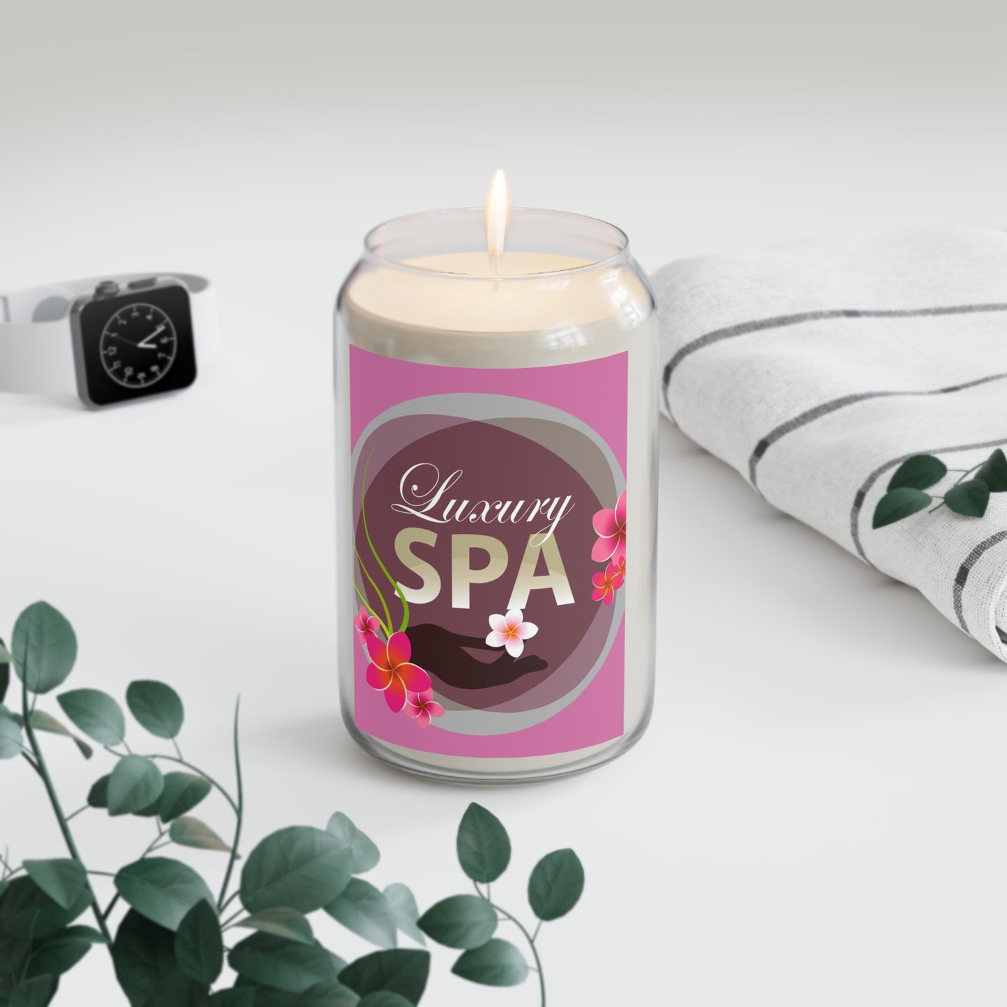 Luxury Spa Scented Soy Candle, Relaxing Aromatherapy Candle