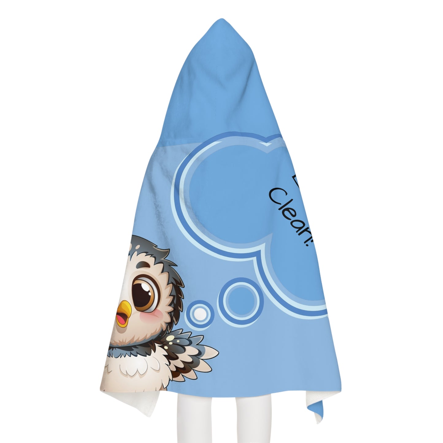 Youth Hooded Towel - Adorable Owl Design, Fun Bath Time Accessory, Perfect for Kids, Gift for Birthdays, Beach Days, Swim Lessons