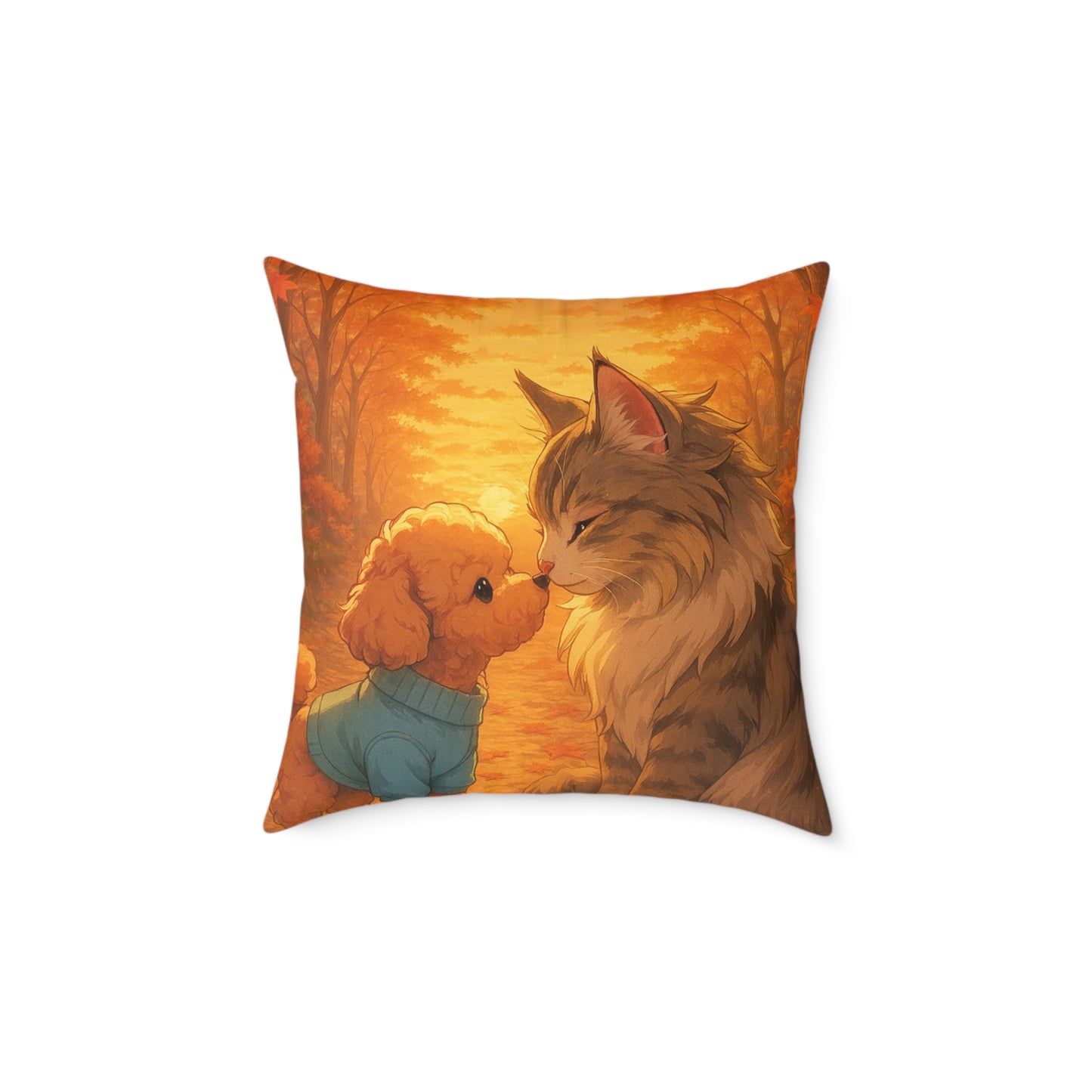 Square Pillow - Cozy Pet Love Pillow, Adorable Animal Home Decor & Gift for Pet Lovers - Pet-Themed Celebration Decor