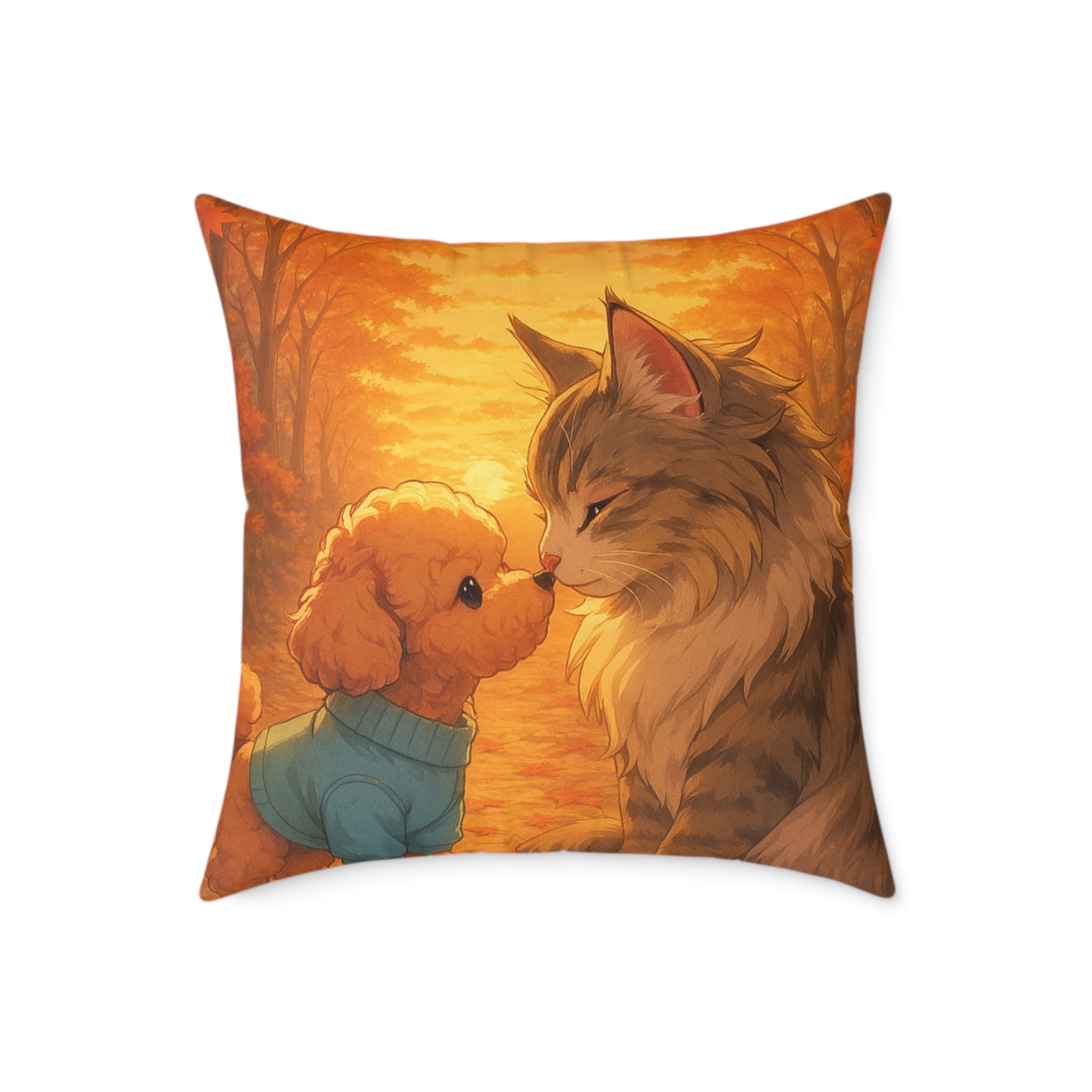 Square Pillow - Cozy Pet Love Pillow, Adorable Animal Home Decor & Gift for Pet Lovers - Pet-Themed Celebration Decor