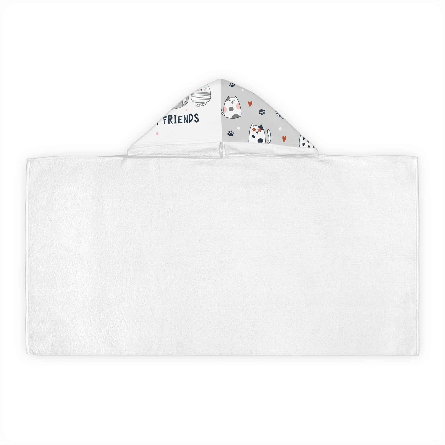 Cozy Cat-Themed Youth Hooded Towel | Best Friends Gift for Kids, Fun Bath Time Accessory, Pool Day, Beach Towel