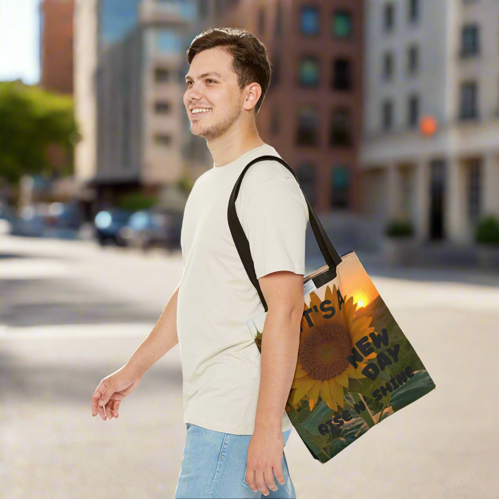 Sunflower Sunset Tote Bag - Eco-Friendly Floral Canvas Bag