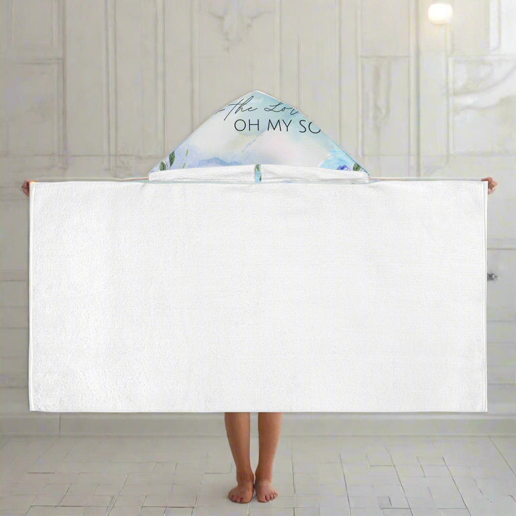 Youth Hooded Towel - Bless the Lord Oh My Soul, Personalized POD Bath Wrap