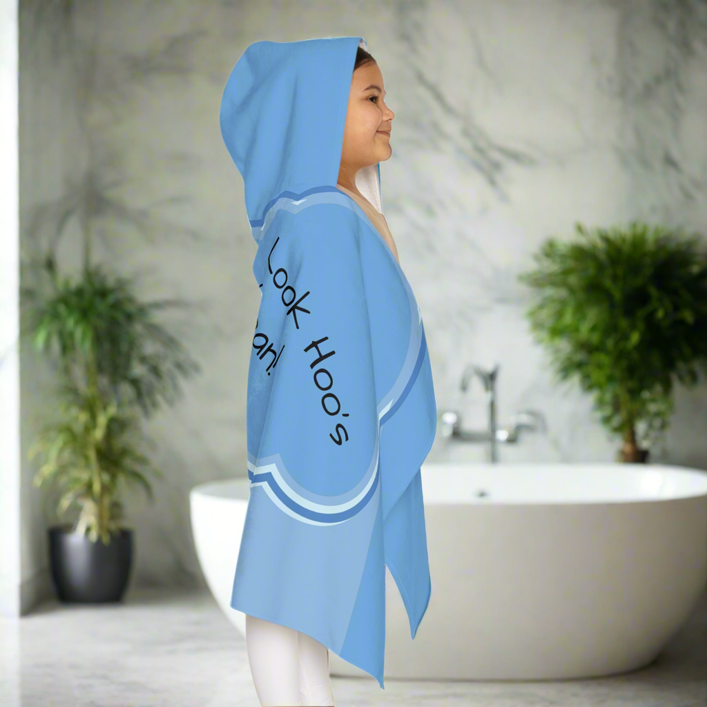 Youth Hooded Towel - Adorable Owl Design, Fun Bath Time Accessory, Perfect for Kids, Gift for Birthdays, Beach Days, Swim Lessons