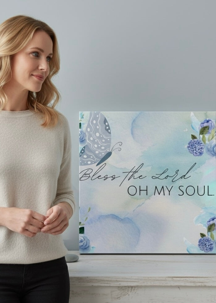 Bless The Lord Oh My Soul Canvas 20x20 cm / 8x8″