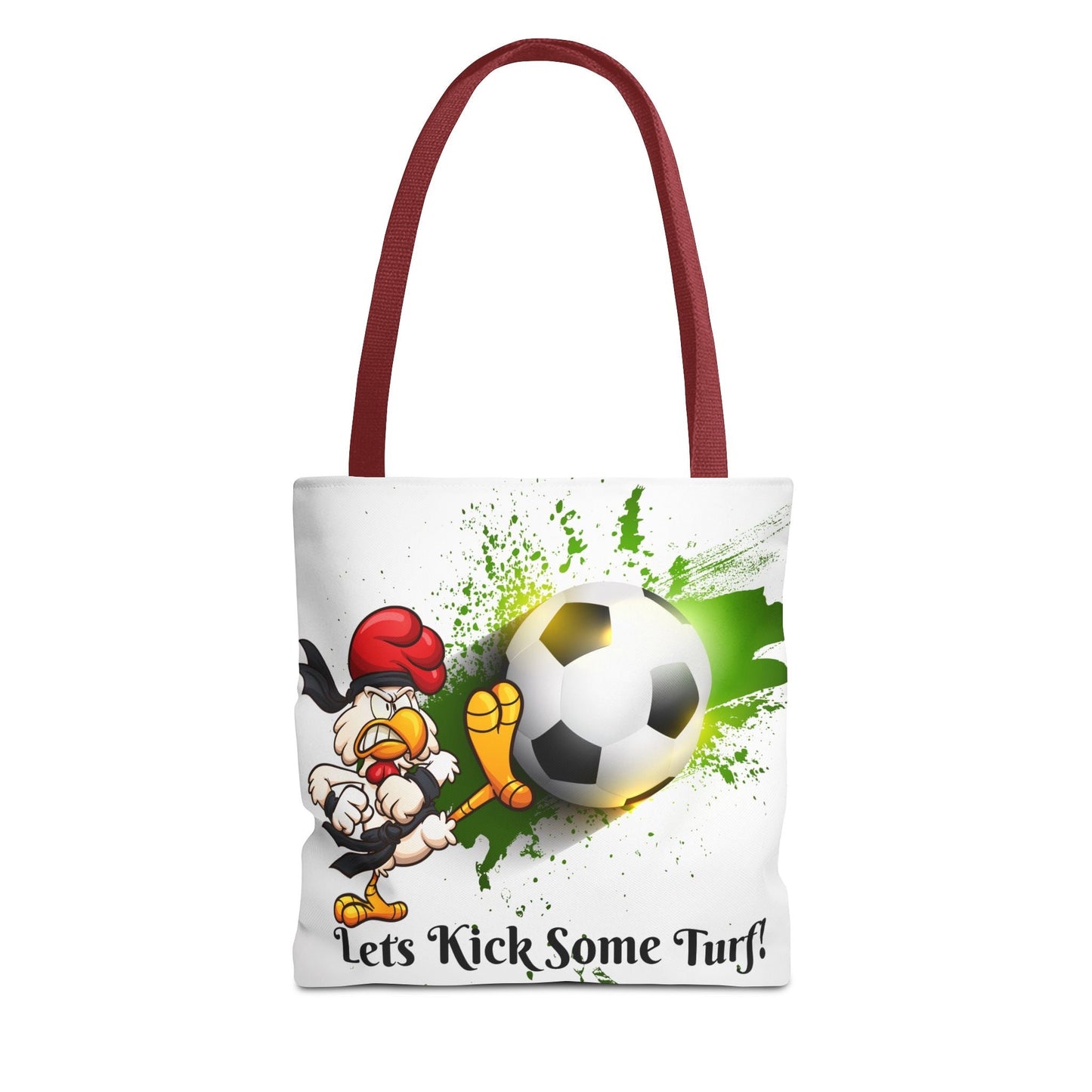 Soccer Tote Bag for Kids - Lets Kick Some Turf, Funny Sports Accessory