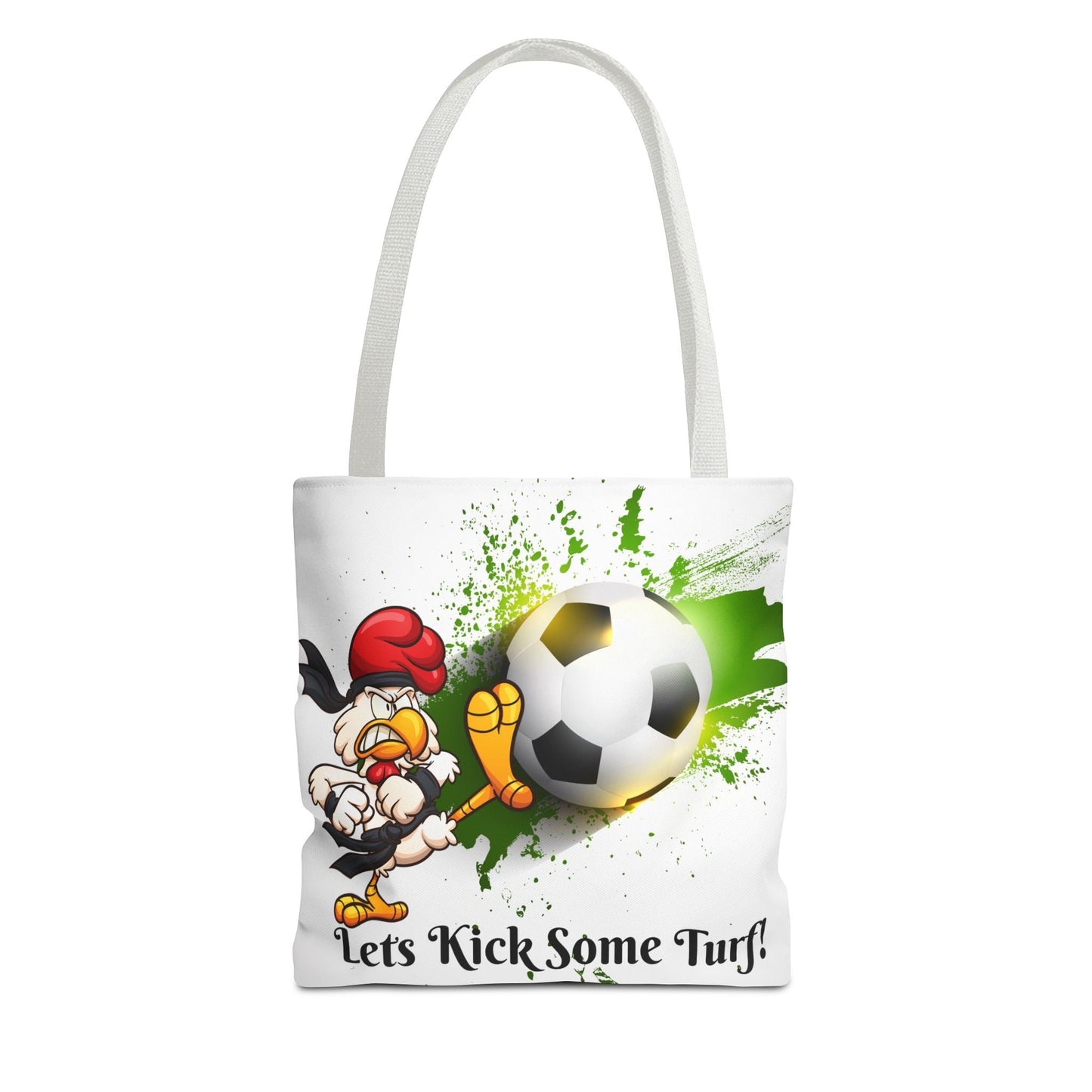 Soccer Tote Bag for Kids - Lets Kick Some Turf, Funny Sports Accessory