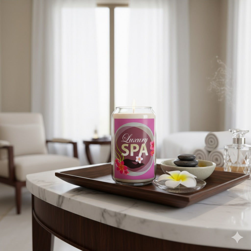 Luxury Spa Scented Soy Candle, Relaxing Aromatherapy Candle