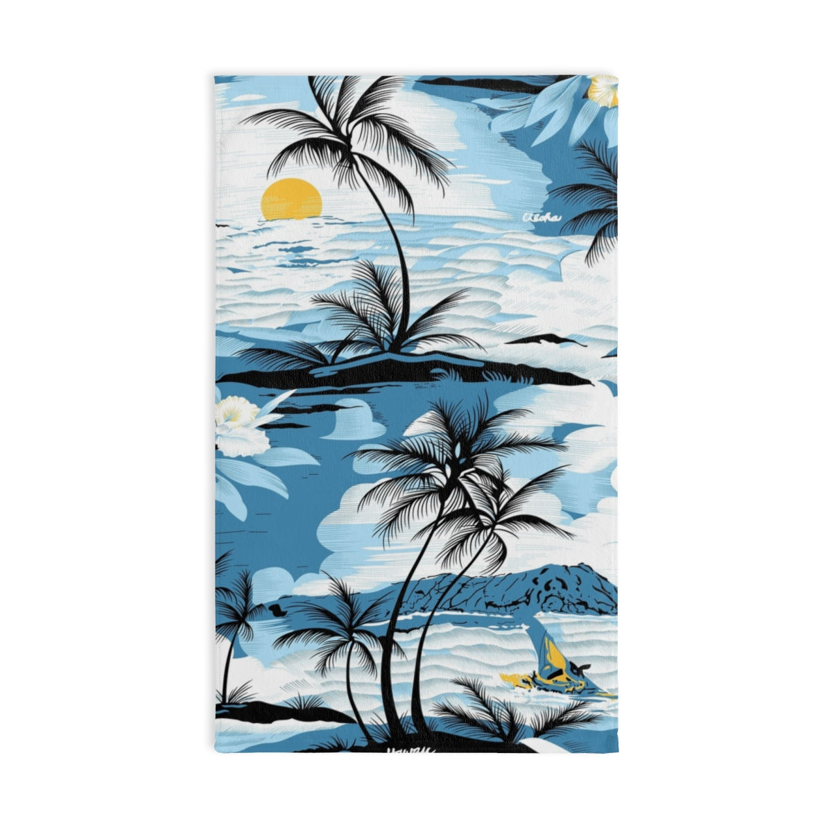 Tropical Hand Towel Set - Beach Vibes, Summer Decor, Gift for Hostess, Nautical Bathroom, Kitchen Towel