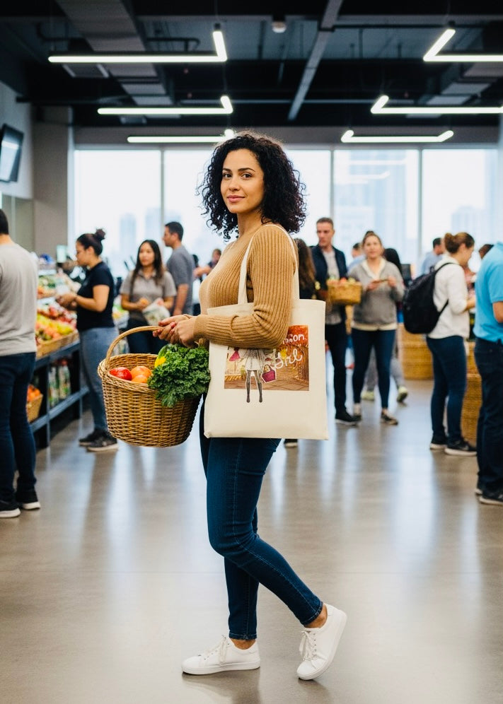 “Fashion Girl” Premium Tote Bag Natural