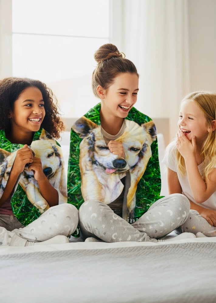Charming Dog-Themed Velveteen Plush Blanket | Cozy Pet Blanket, Cute Dog Decor, Gift for Dog Lovers, Funny Pet Blanket, Home Comfort