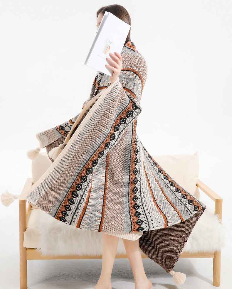 Bohemian Spring Summer And Autumn Sofa Cover Blanket Nap Blanket