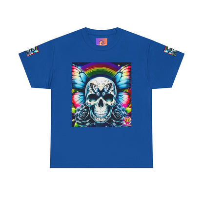 Skull Tee - Bright & Colorful Butterfly Design