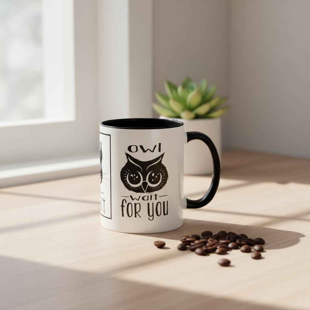 Coffee Mug - Purrfect Animal-Themed You Are Purrfect & Owl Wait For You Designs