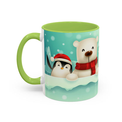 Festive Animal Friends Coffee Mug - Winter Holiday Theme