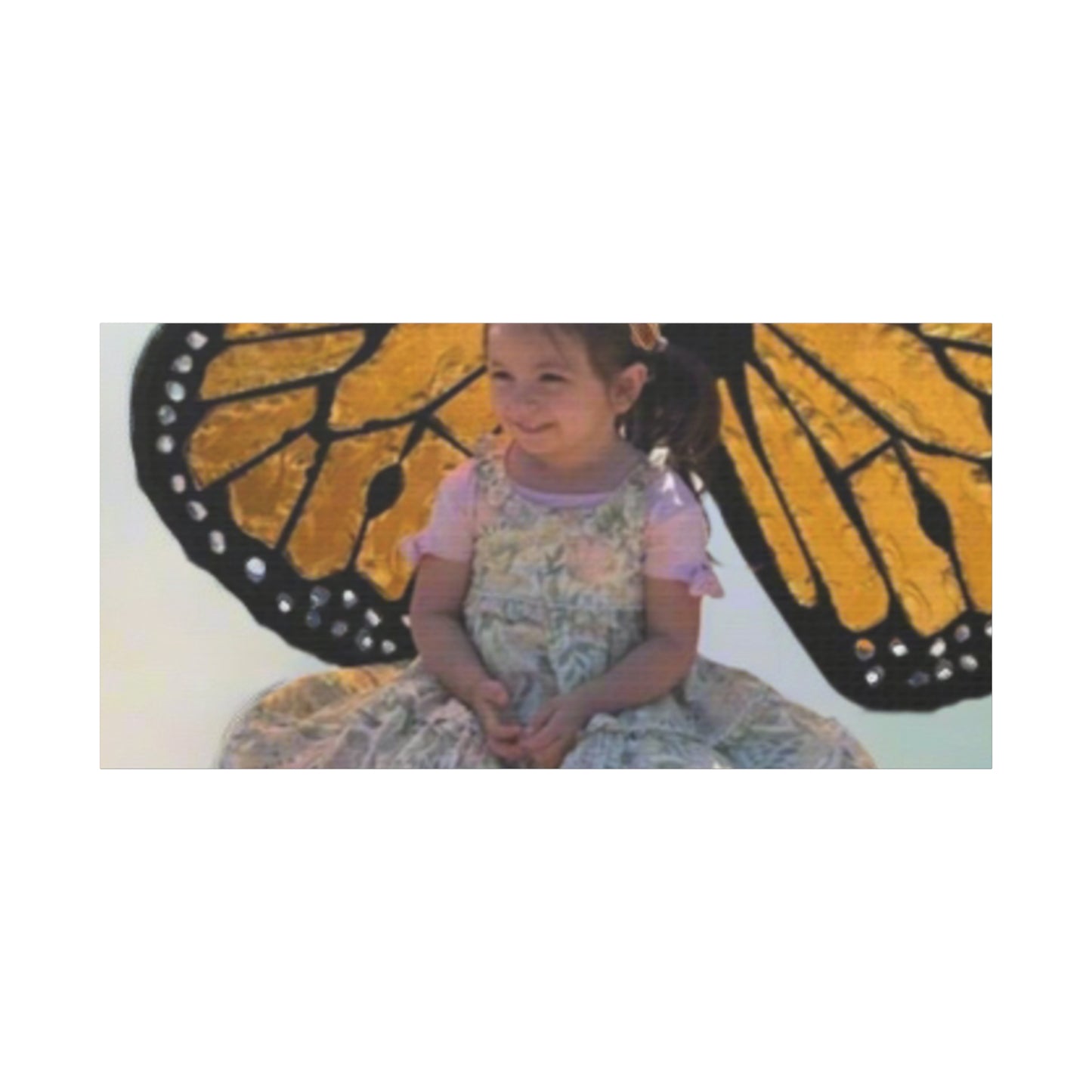 Canvas Print - Monarch Butterfly Wings & Joyful Child - Find Your Wings Collection