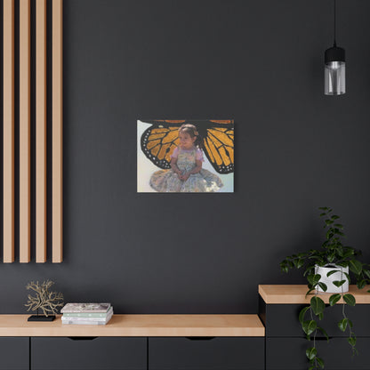 Canvas Print - Monarch Butterfly Wings & Joyful Child - Find Your Wings Collection