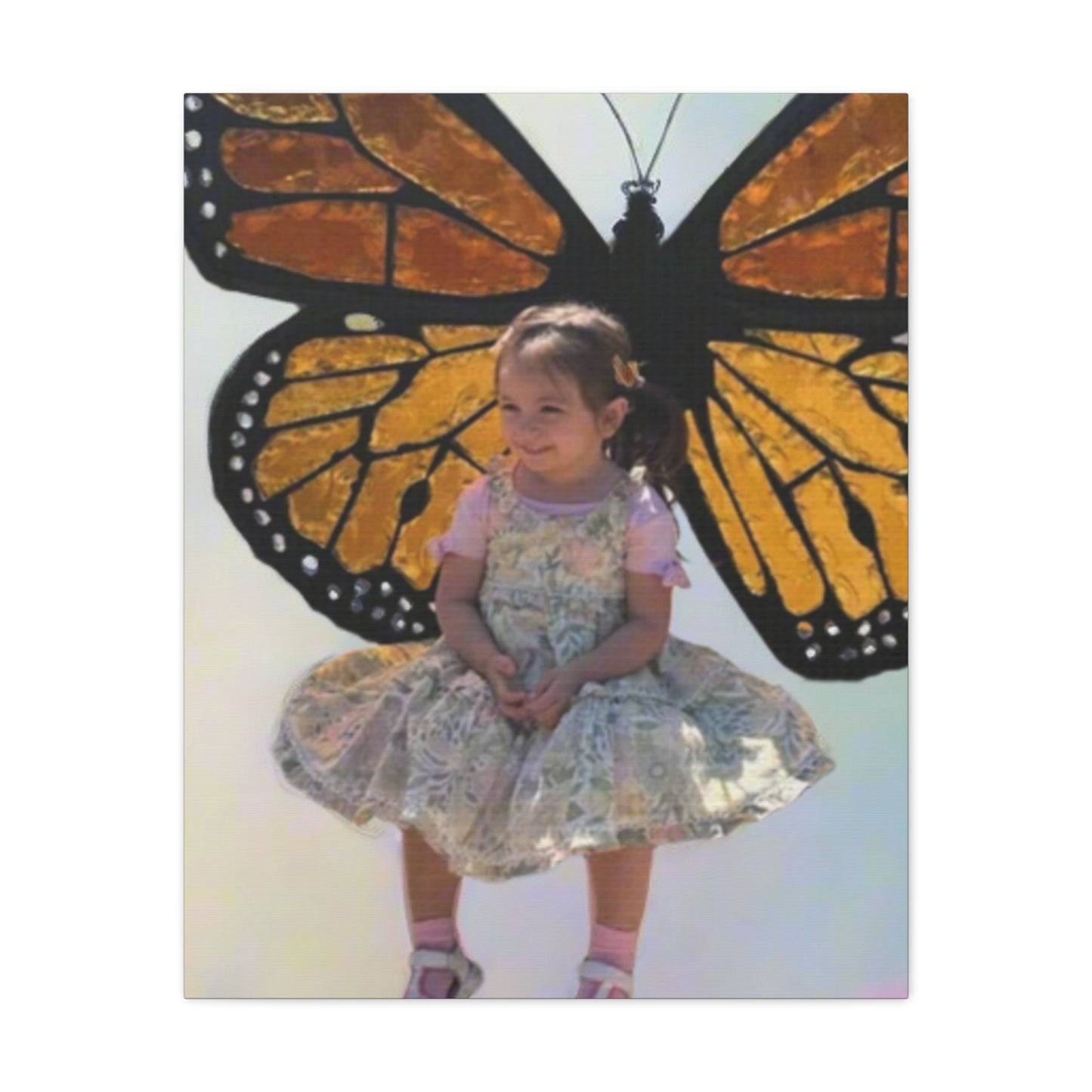 Canvas Print - Monarch Butterfly Wings & Joyful Child - Find Your Wings Collection