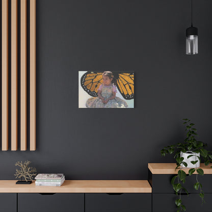 Canvas Print - Monarch Butterfly Wings & Joyful Child - Find Your Wings Collection