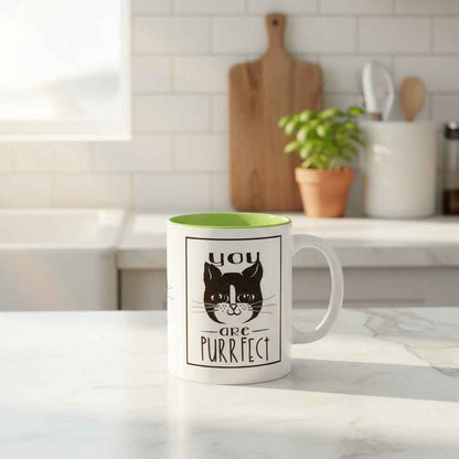 Coffee Mug - Purrfect Animal-Themed You Are Purrfect & Owl Wait For You Designs