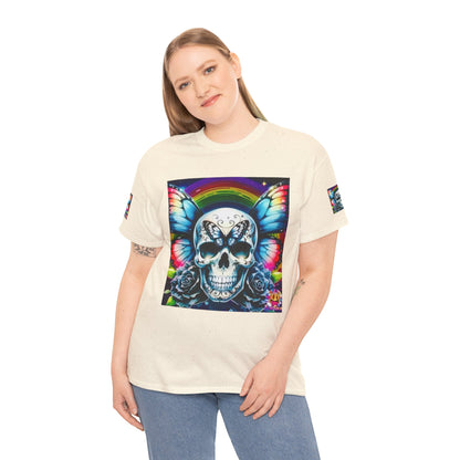Skull Tee - Bright & Colorful Butterfly Design