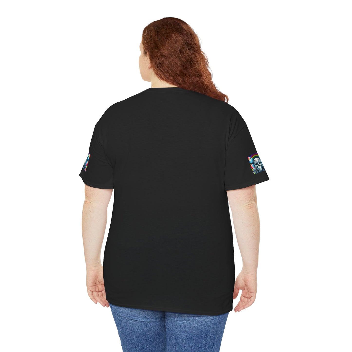 Skull Tee - Bright & Colorful Butterfly Design