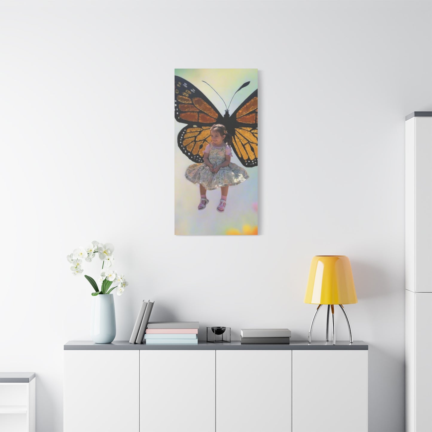 Canvas Print - Monarch Butterfly Wings & Joyful Child - Find Your Wings Collection