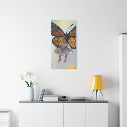 Canvas Print - Monarch Butterfly Wings & Joyful Child - Find Your Wings Collection