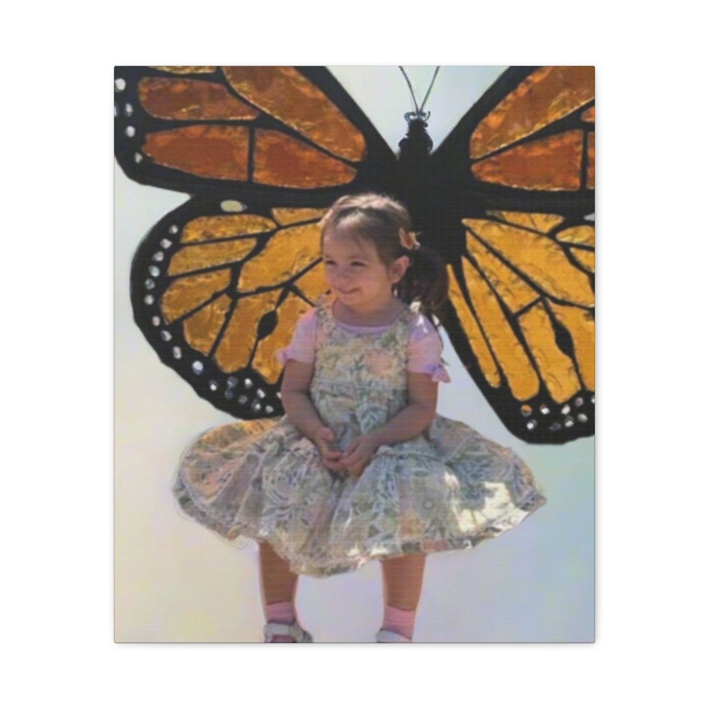 Canvas Print - Monarch Butterfly Wings & Joyful Child - Find Your Wings Collection