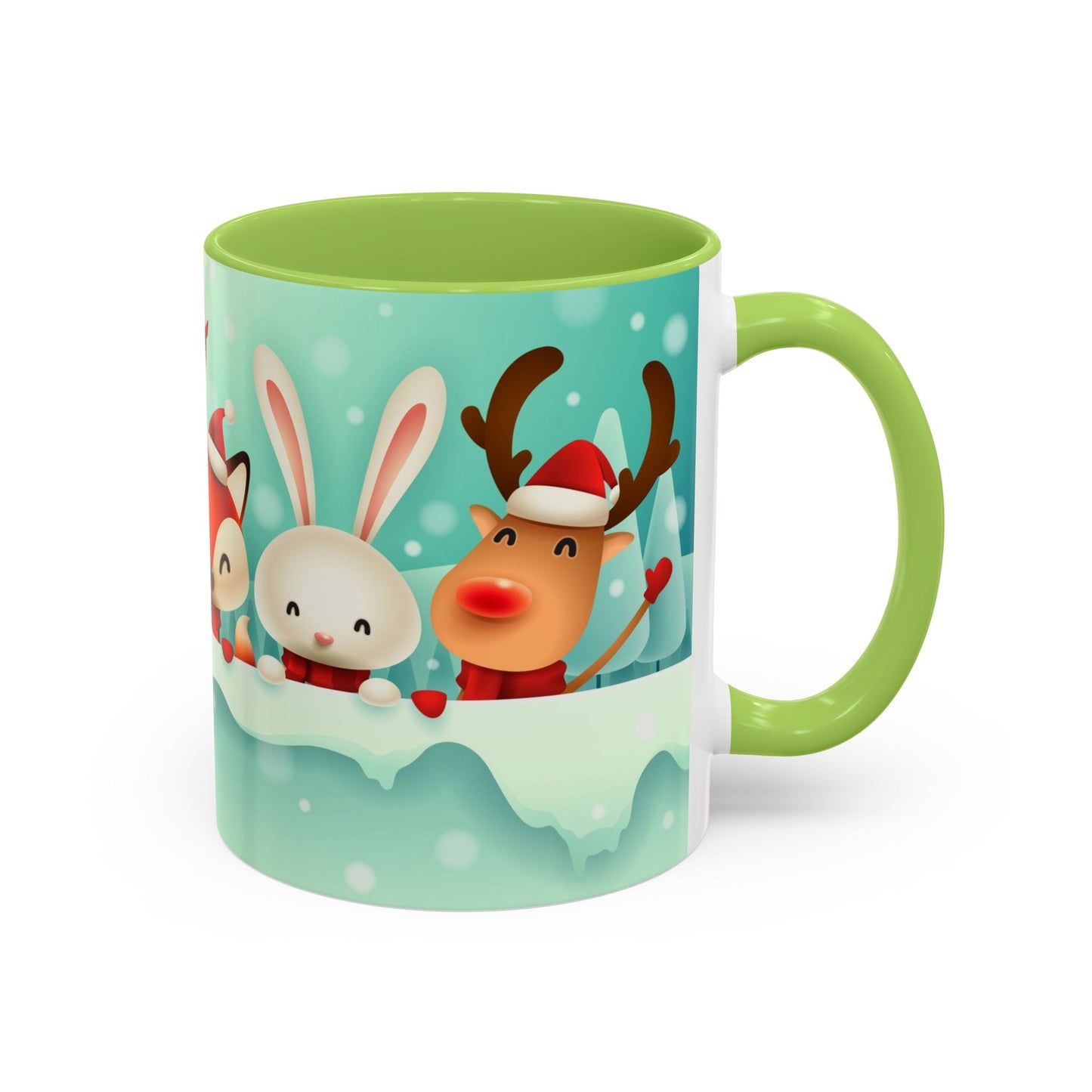 Festive Animal Friends Coffee Mug - Winter Holiday Theme