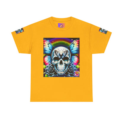 Skull Tee - Bright & Colorful Butterfly Design