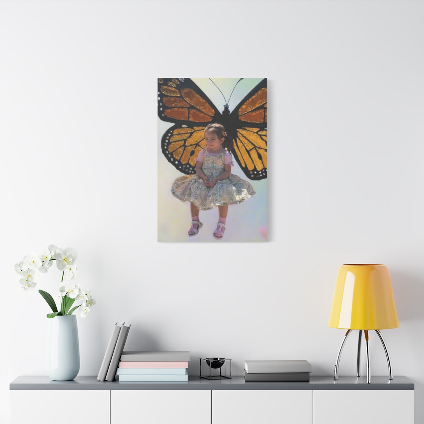Canvas Print - Monarch Butterfly Wings & Joyful Child - Find Your Wings Collection
