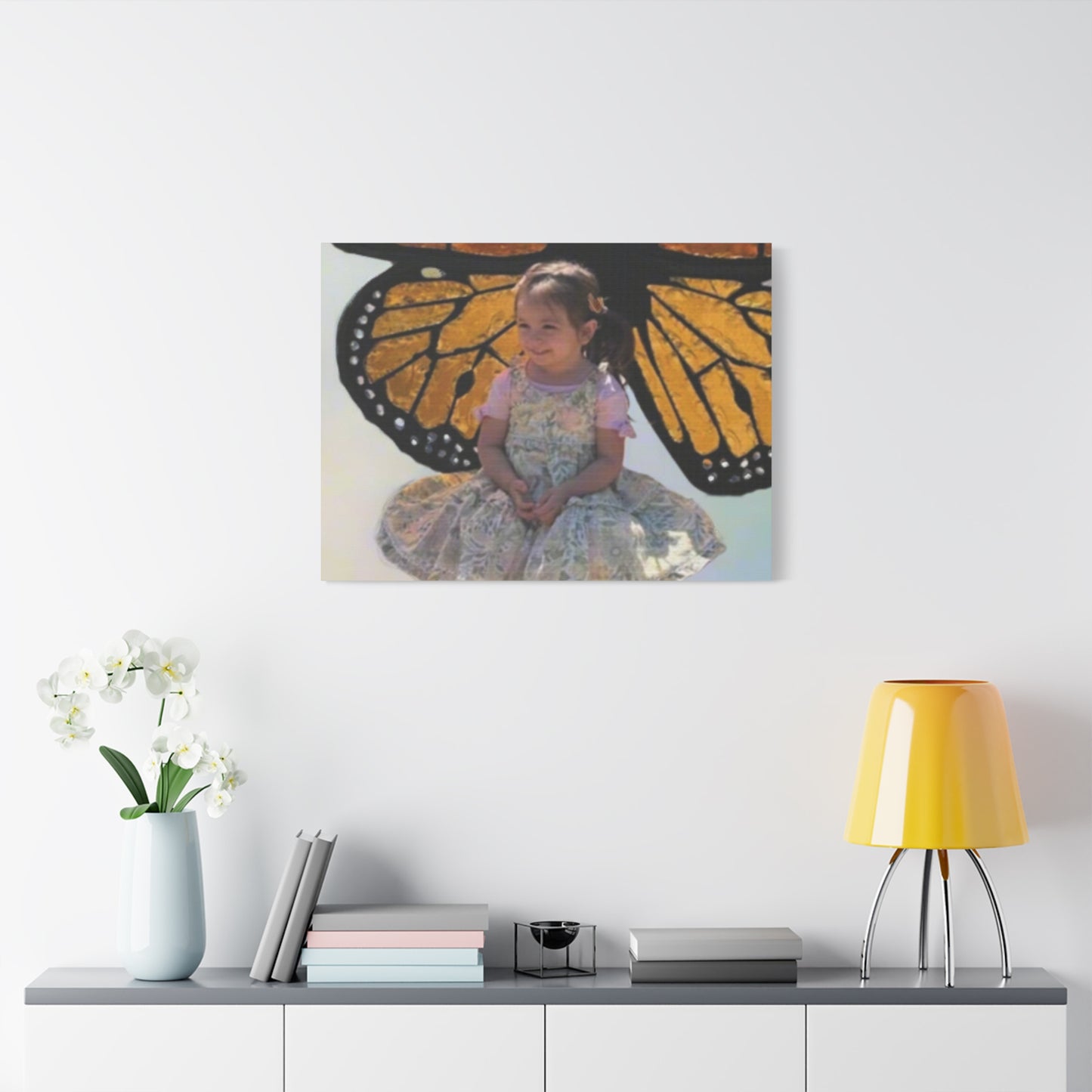 Canvas Print - Monarch Butterfly Wings & Joyful Child - Find Your Wings Collection