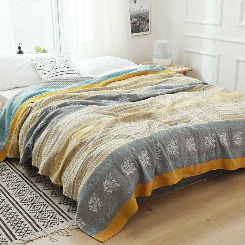 Thickened Autumn And Winter Five-layer Gauze Bed Sheet Blanket Bedspread Air Conditioning Blanket Blanket