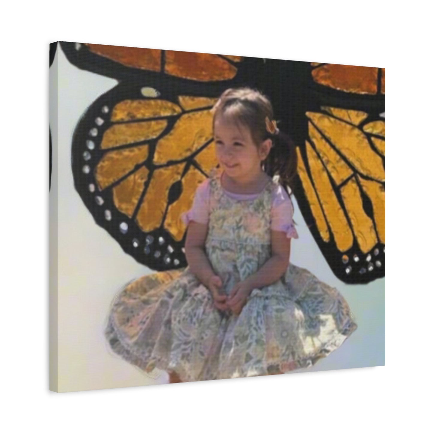 Canvas Print - Monarch Butterfly Wings & Joyful Child - Find Your Wings Collection