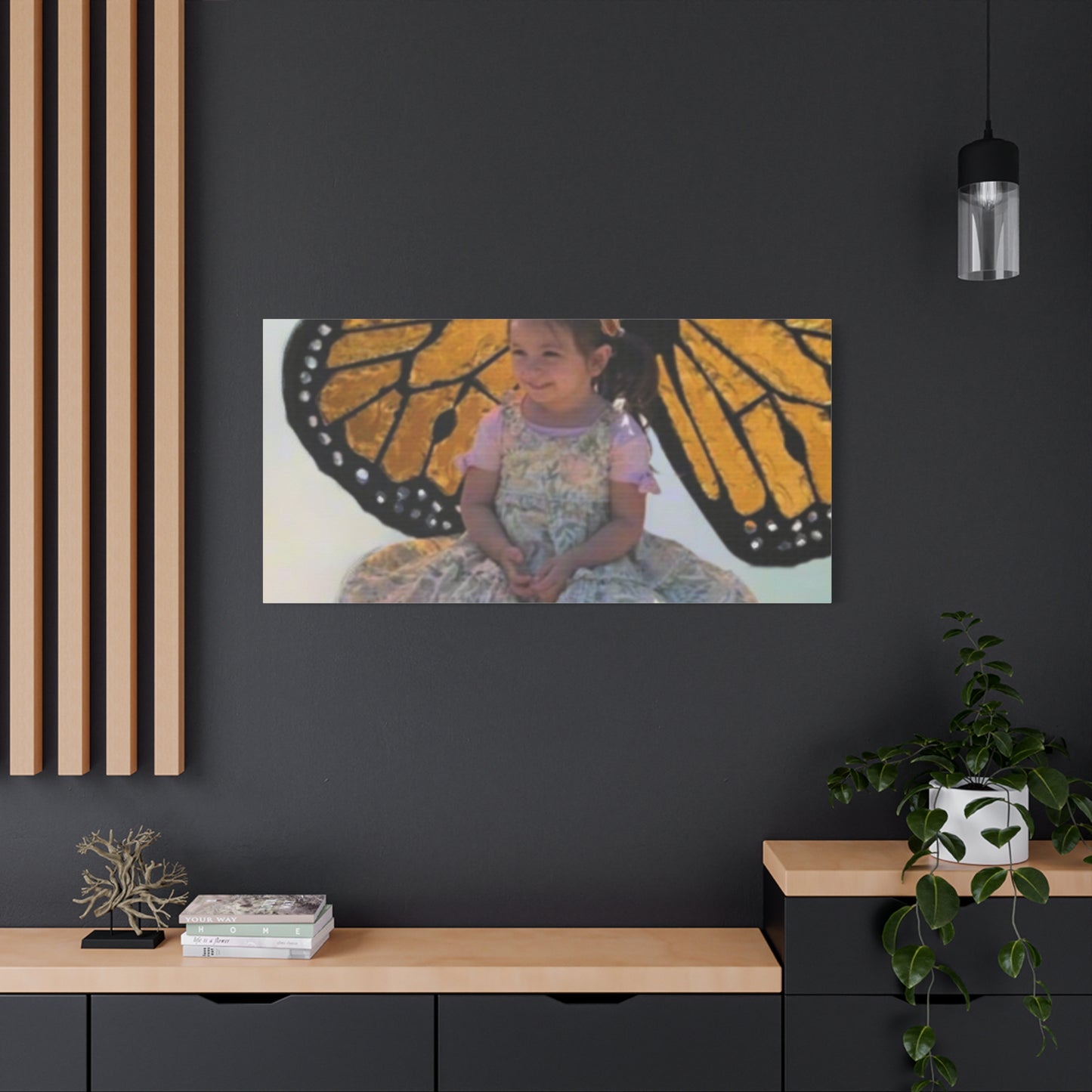 Canvas Print - Monarch Butterfly Wings & Joyful Child - Find Your Wings Collection