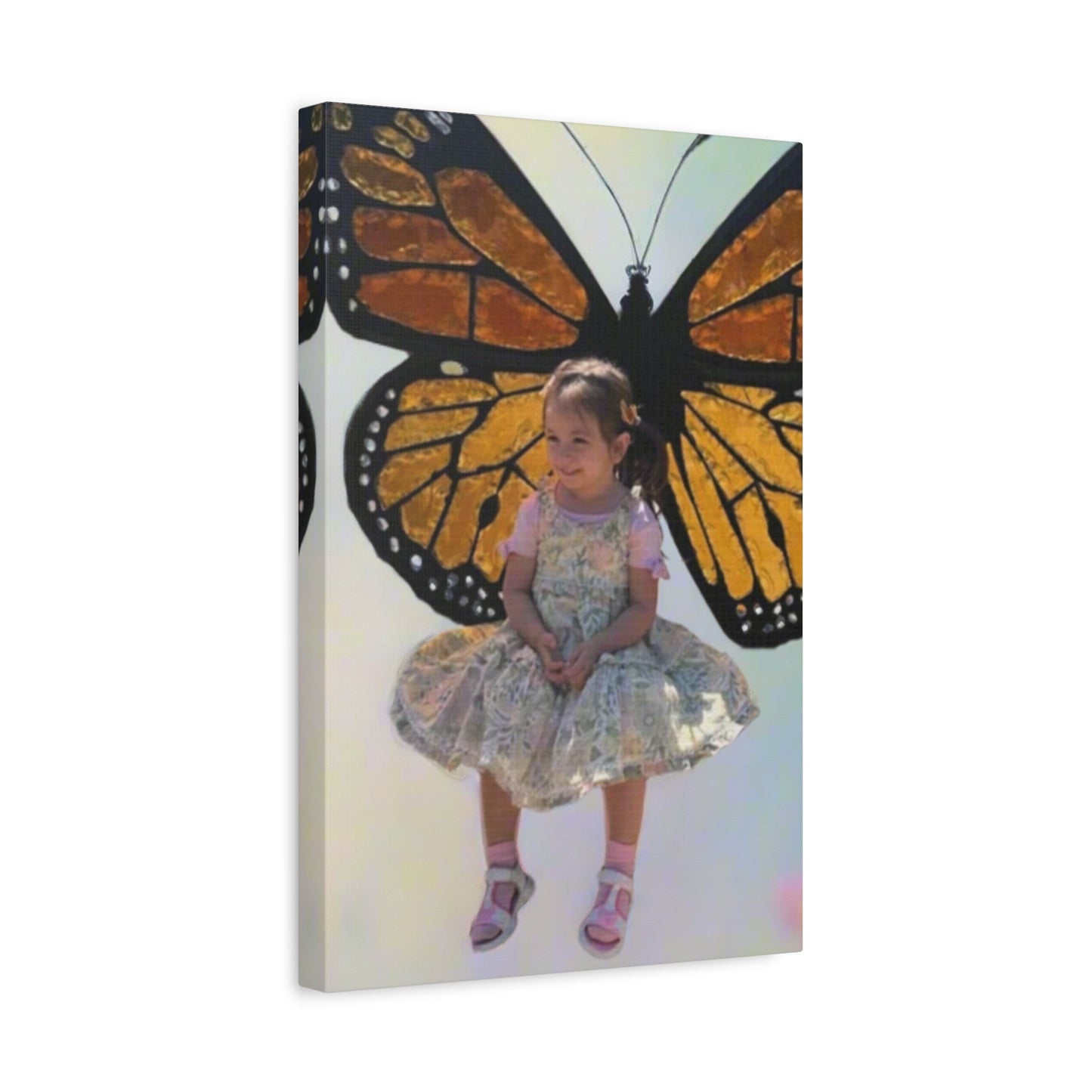 Canvas Print - Monarch Butterfly Wings & Joyful Child - Find Your Wings Collection