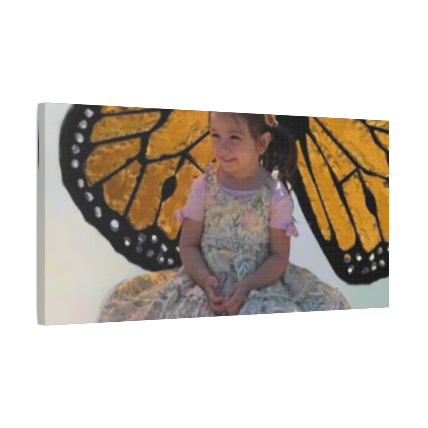 Canvas Print - Monarch Butterfly Wings & Joyful Child - Find Your Wings Collection